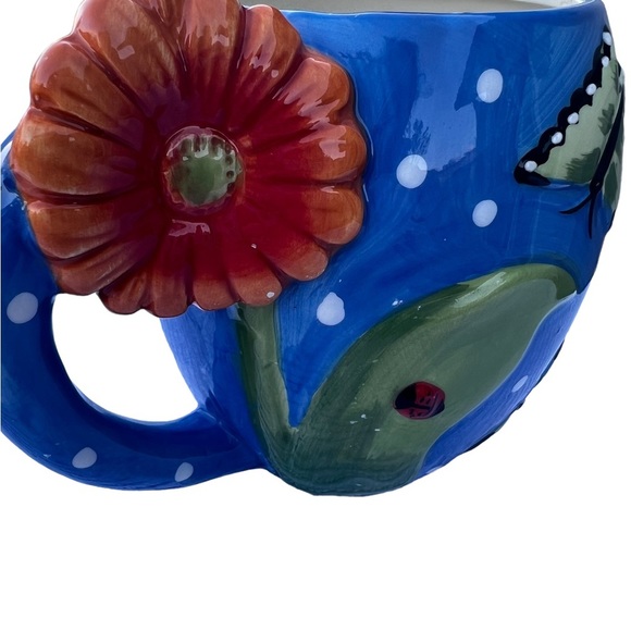 Pier 1 imports flower & butterflies spring mug - Picture 7 of 7